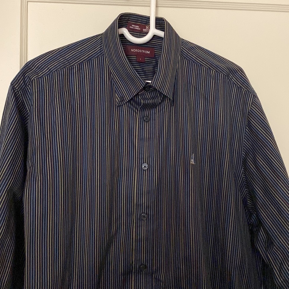 Nordstrom Multicolored Button Down Size: L - image 2